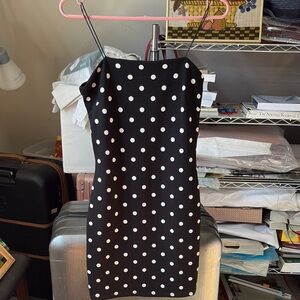 Polka Dot Black and White Dress
